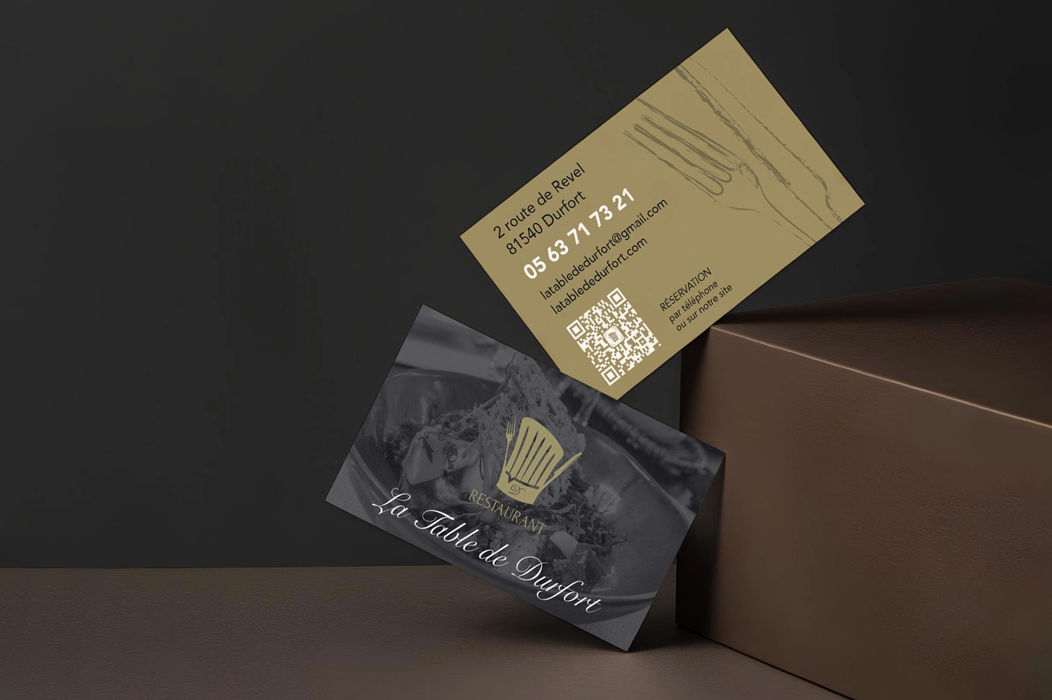 la table de durfort carte de visite