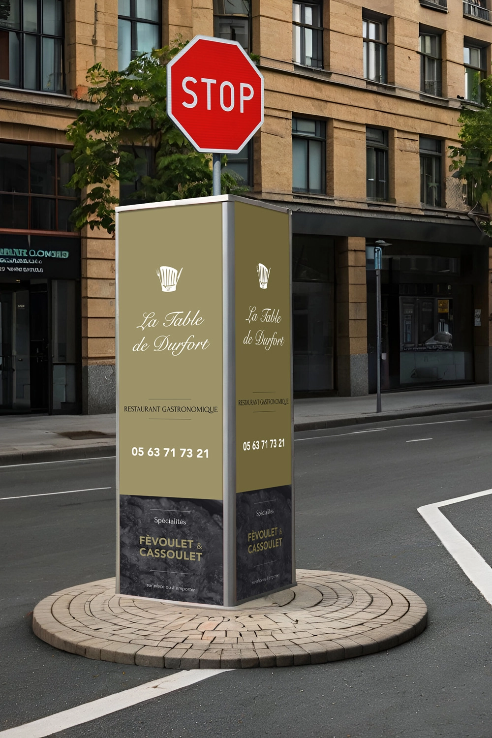 la table de durfort panneau publicitaire